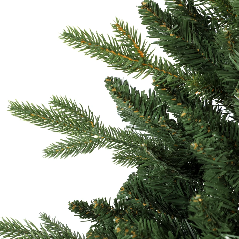 HOMCOM Realistische kunstkerstboom 180 cm met 1237 takpunten en metalen standaard, groen