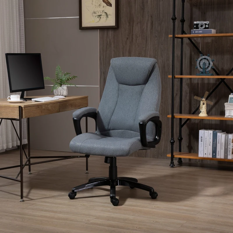 Vinsetto Bürostuhl massage, höhenverstellbarer Chefsessel, Gamingstuhl mit Massagefunktion, ergonomischer Drehstuhl, Massage Sessel, Grau, 70 x 66 x 109-117 cm