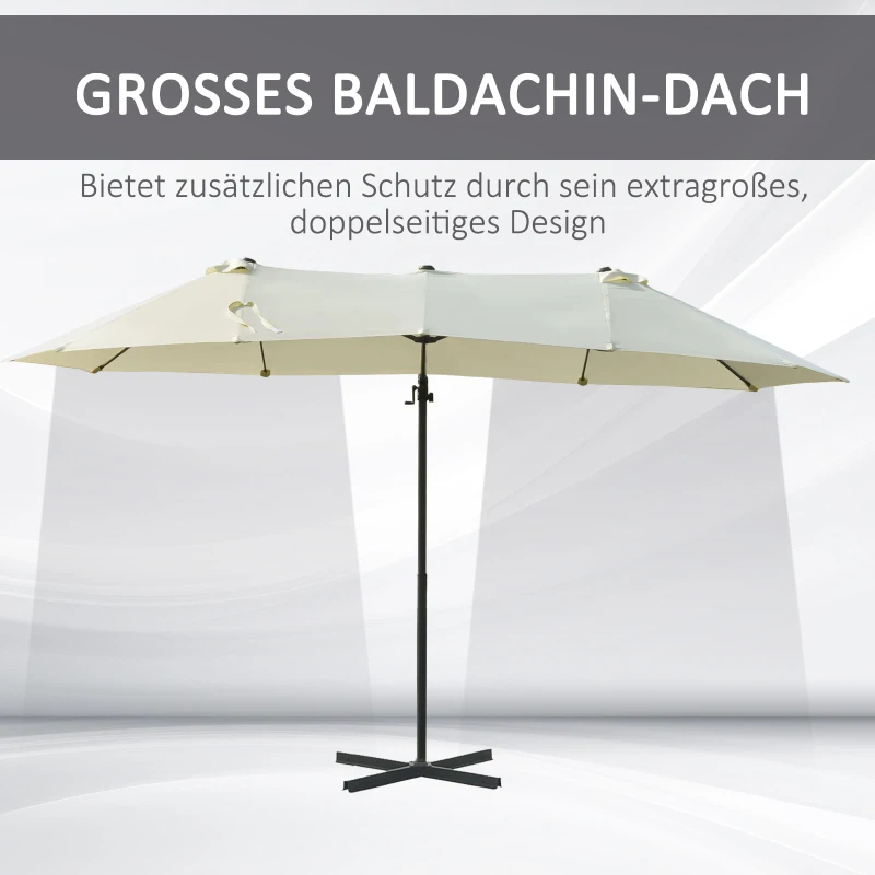 Outsunny parasol met slinger 270 cm x 440 cm x 250 cm