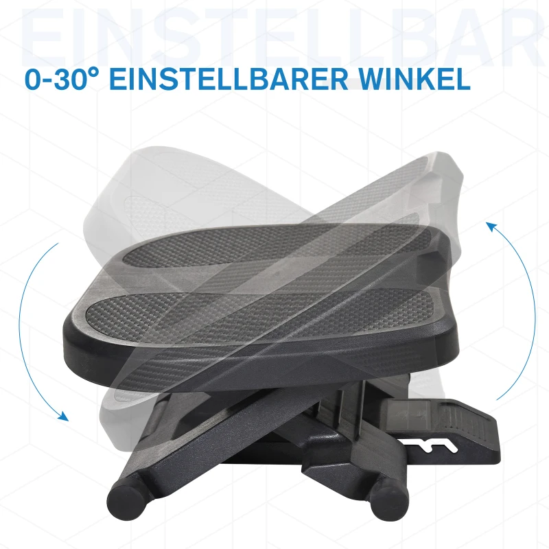 HOMCOM Voetensteun, voetenbank, voetsteun, in 3 hoogtes verstelbaar, HEUPEN, zwart, 45 x 34 x (10-16,5) cm voetensteun voetenbank voetsteun verstelbaar HEUPEN zwart | Aosom.de