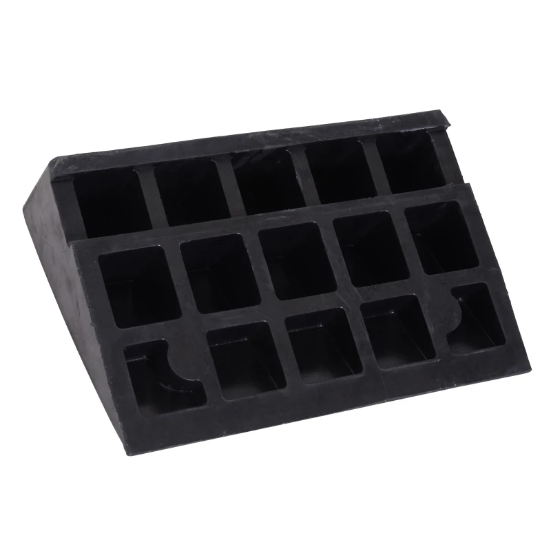 HOMCOM oprijplaat, oprijplaten, 2 stuks rubberen oprit, drempeloprijplaat, oprijhulp voor auto's, rubber 48 x 32 x 13 cm oprijplaat oprijplaten oprit rubber oprijplaat auto | Aosom.de