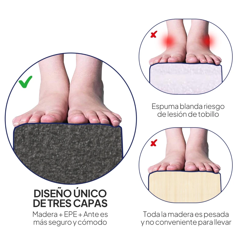 HOMCOM Barra de Equilibrio Gimnasia Plegable 210 cm Barra de Gimnasia Artística para Niños Adultos Entrenamiento en Casa Azul