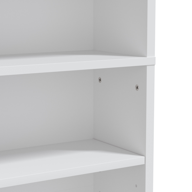 HOMCOM CD-/DVD-rek, 9 niveaus, smal staand rek met 6 verstelbare planken, voor 260 cd's, wit