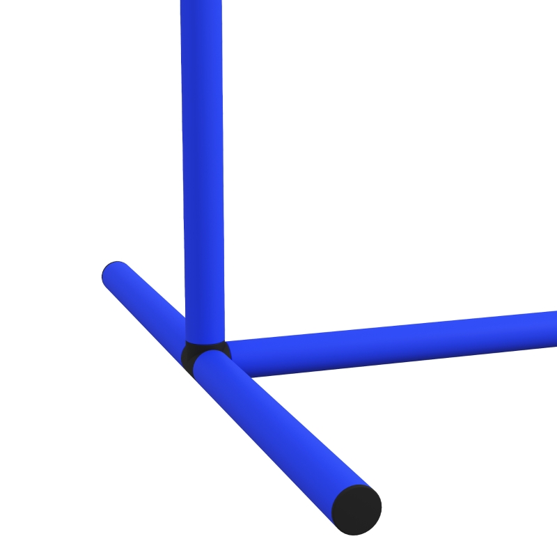 PawHut Agility-Set voor Honden, Hondentraining, 4 Bogen, voor Beginners, met Draagtas, Blauw+Geel, 88 x 64 x 95cm