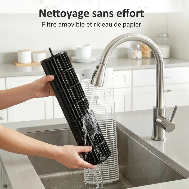 HOMCOM Refroidisseur d'air portable 3-en-1 réservoir d'eau 9 litres oscillation à 48° 3 vitesses 3 modes 4 packs de glace blanc