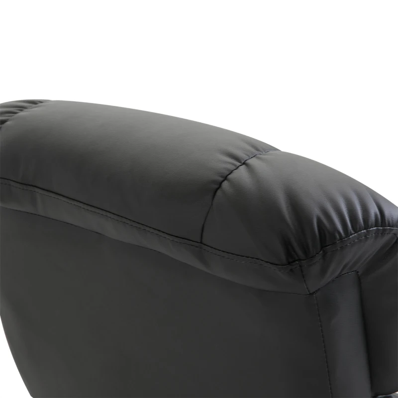 HOMCOM Massagestoel met voetenbank, 10 trilpunten, 145° verstelbare rugleuning, zwart