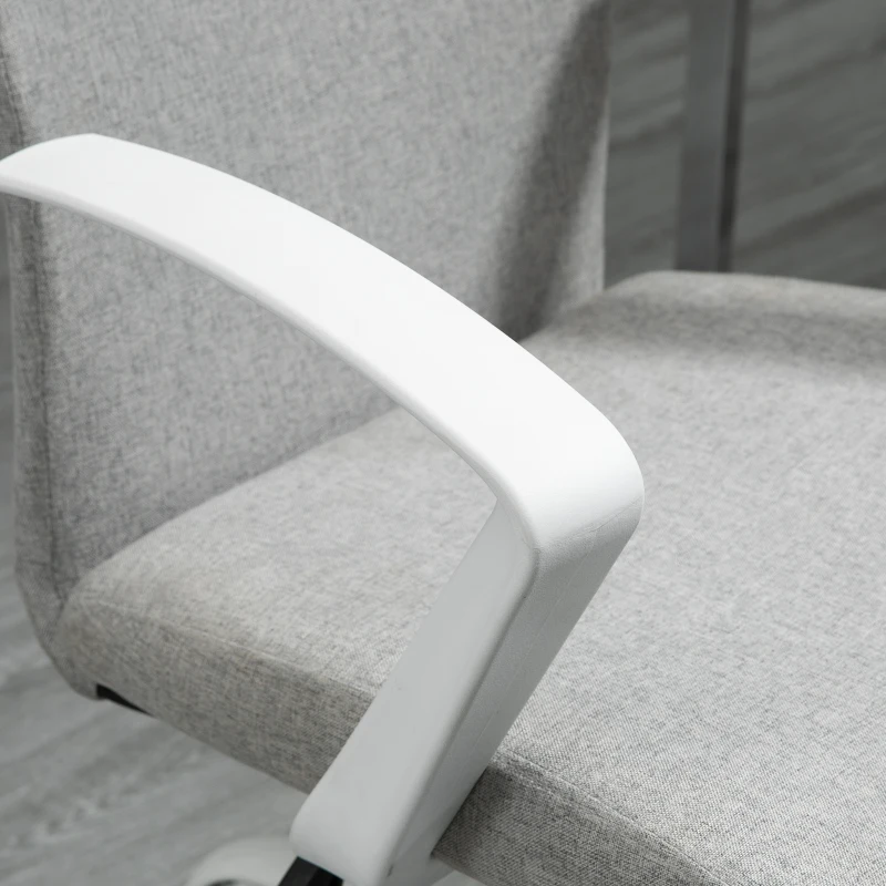 Vinsetto bureaustoel kantoorstoel mesh rugleuning met kantelfunctie hoofdsteun stoel thuiskantoor in hoogte verstelbaar ergonomisch 360° zwenkwielen schuimstof nylon grijs 61 x 61 x 89-99 cm