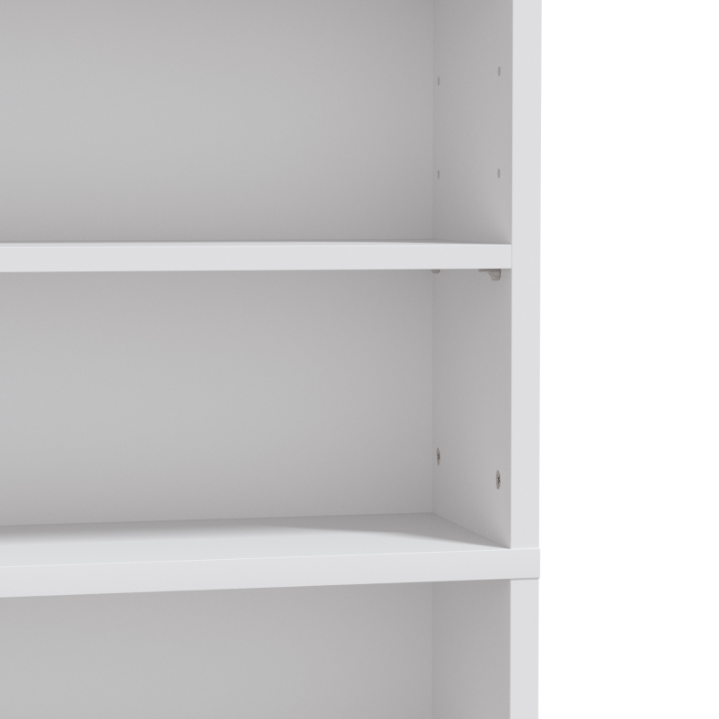 HOMCOM Mediarek, 8 niveaus, dvd-rek met 12 verstelbare planken, 16 vakken, voor 720 cd's, wit