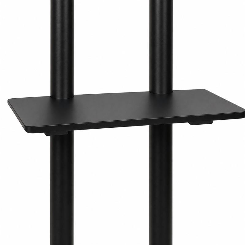 HOMCOM Mobile TV Stand on Wheels for 32-75 Inch Screens, Mobile TV Cart with Tilt, Height Adjustable, Black