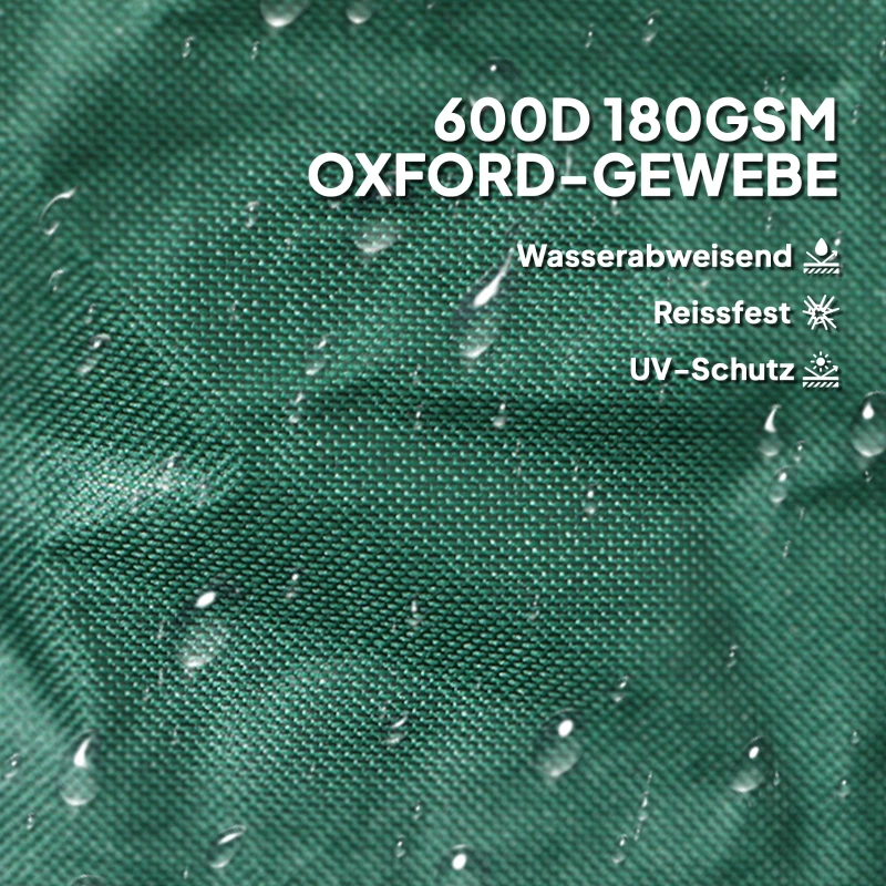 Outsunny 2x160L Waterdichte Tuinafvalzak met Draaglussen, Stabiel en Robuust, Groen