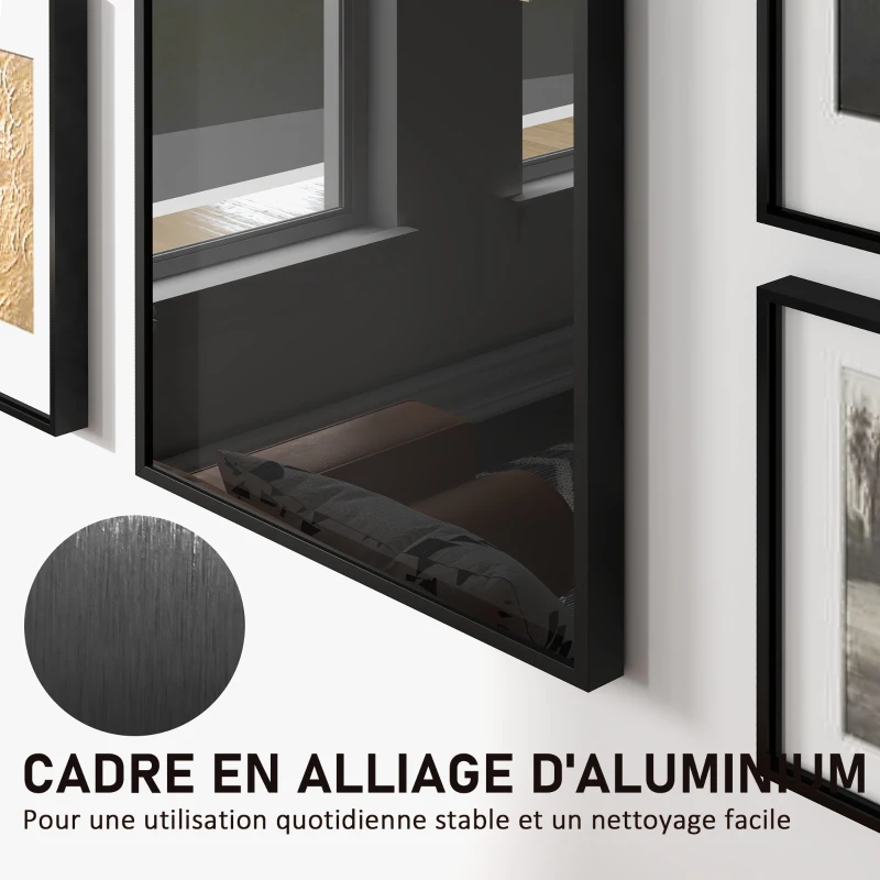 HOMCOM Frame box T-frame cadre pour maillot en aluminium et acrylique protection UV, 60 x 80 cm