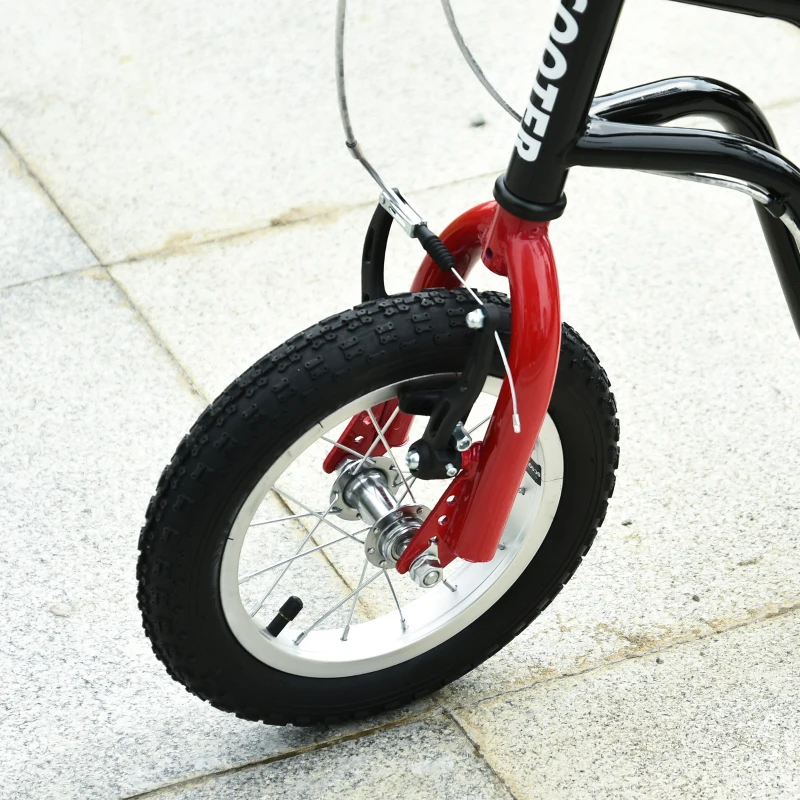 HOMCOM Kinderscooter stuur verstelbare step met luchtbanden 12 inch vanaf 5 jaar(m-9)