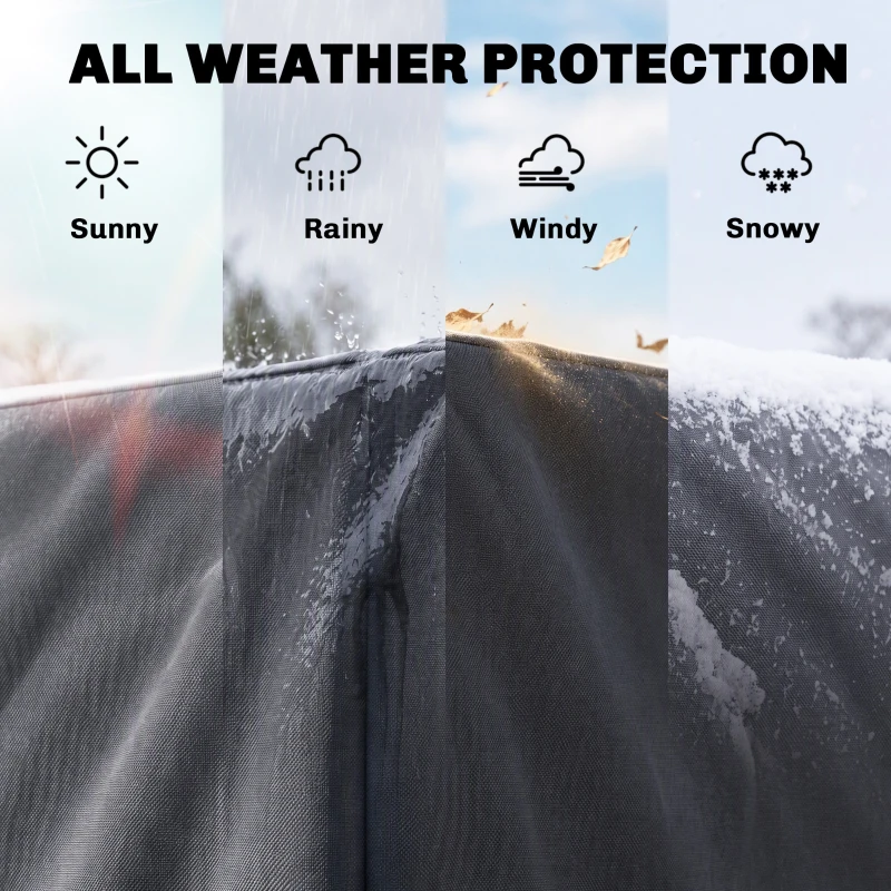 Outsunny 3-Seat Outdoor Garden Swing Chair Protective Cover Water UV Resistant, 240L x 133Wcm, Dark Grey