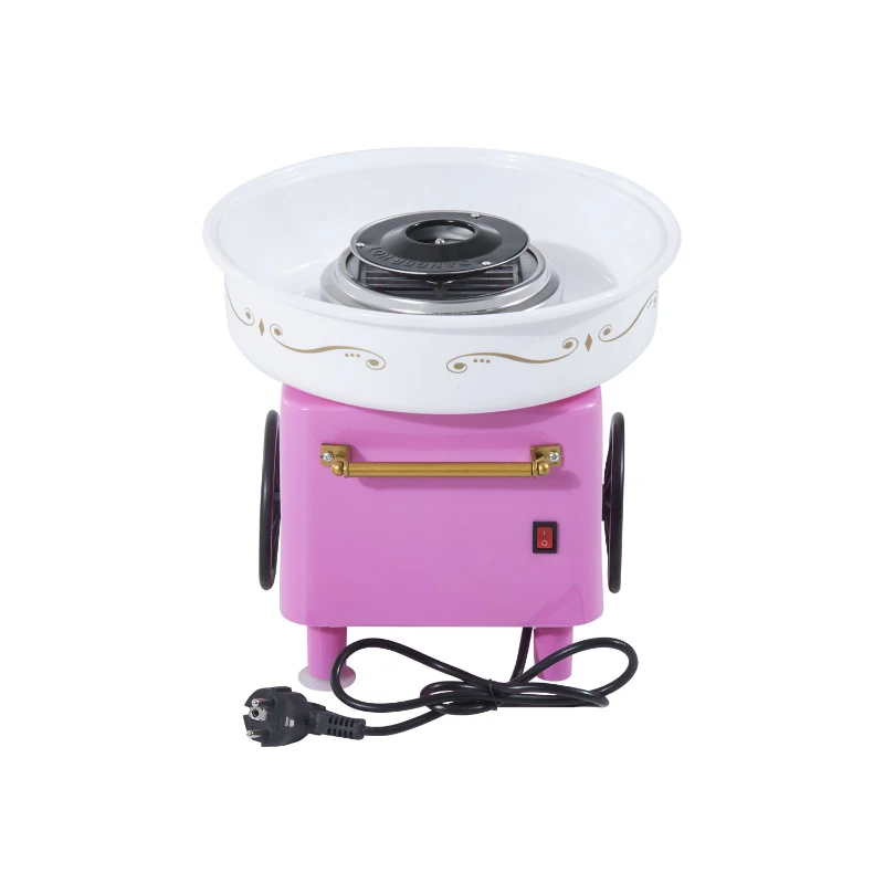 HOMCOM Suikerspinmachine suikerspinapparaat suikerspin machine 450 watt roze/rood