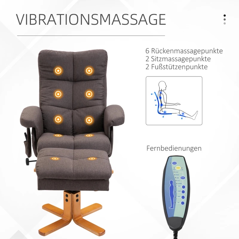 HOMCOM massagestoel 80 cm x 86 cm x 99 cm