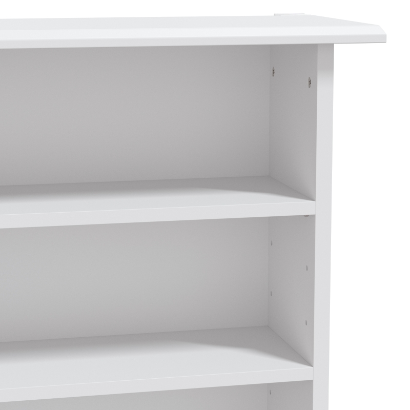 HOMCOM Mediarek, 8 niveaus, dvd-rek met 12 verstelbare planken, 16 vakken, voor 720 cd's, wit