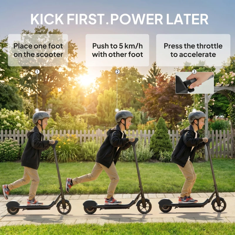 SPORTNOW Electric Scooter for Kids, with LED Display, Green
