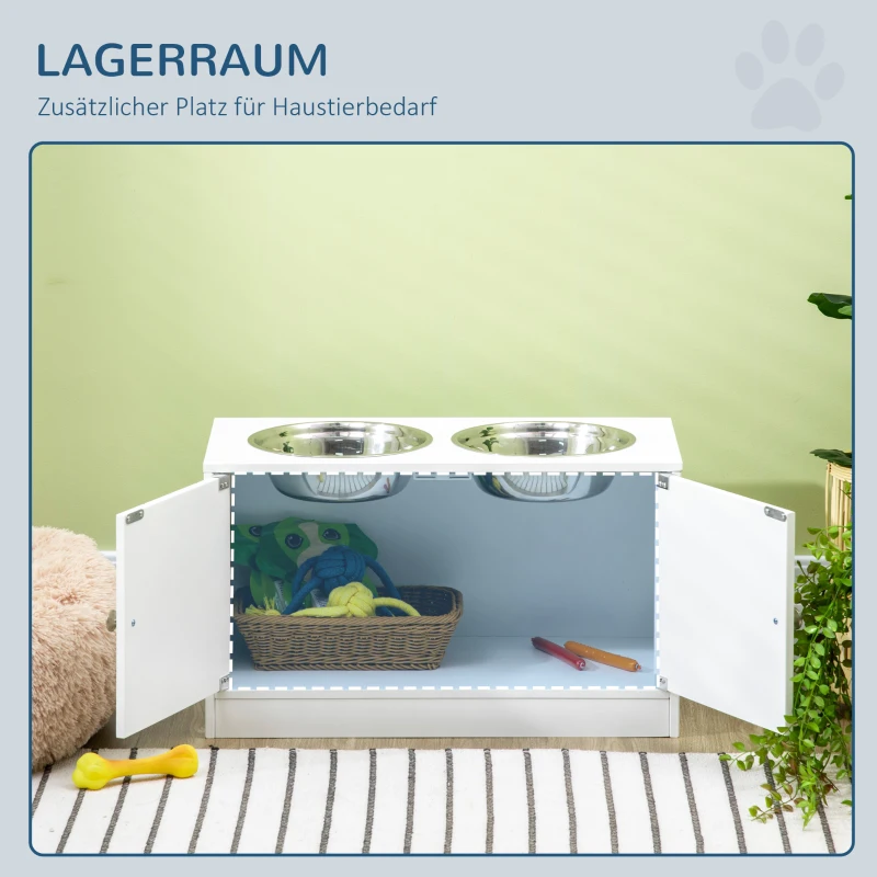 PawHut Hondenkooi Hondenbox, 2 deuren, inclusief vergrendeling, 116 cm x 60 cm x 87 cm, Grijs