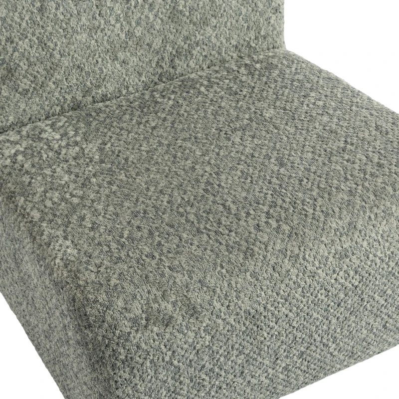 HOMCOM Draaifauteuil van chenille met brede zitting voor woonkamer en slaapkamer, grijs