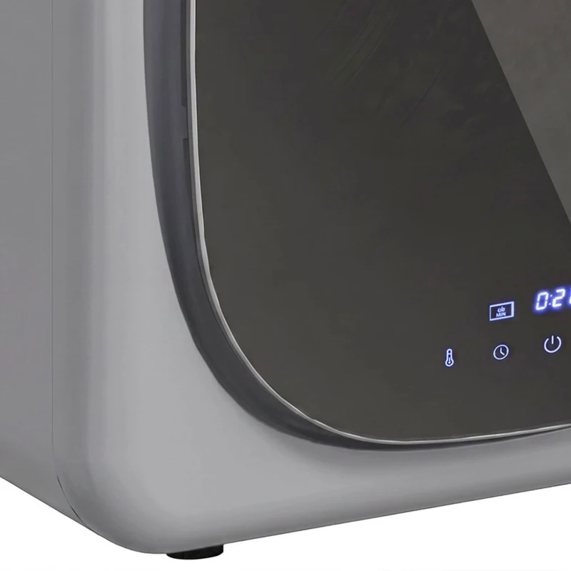 HOMCOM Afvoerdroger 4 kg met Slimme Modus, 800 W, Compacte Droger met RVS Trommel, Zilver