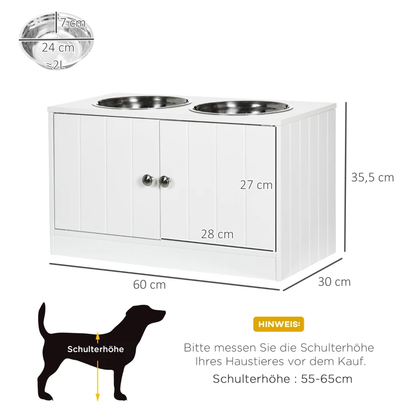 PawHut Hondenkooi Hondenbox, 2 deuren, inclusief vergrendeling, 116 cm x 60 cm x 87 cm, Grijs