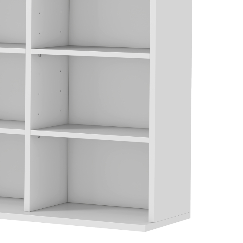 HOMCOM Rek voor 835 cd's of 500 dvd's, Blu-ray opbergkast met 27 vakken en 21 verstelbare planken, wit