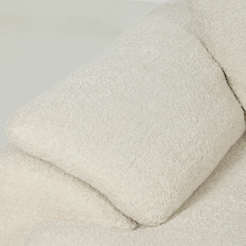HOMCOM 3-zitsbank 260 cm van chenille, frameloze modulaire bank met extra breed en diep zitvlak en brede armleuningen