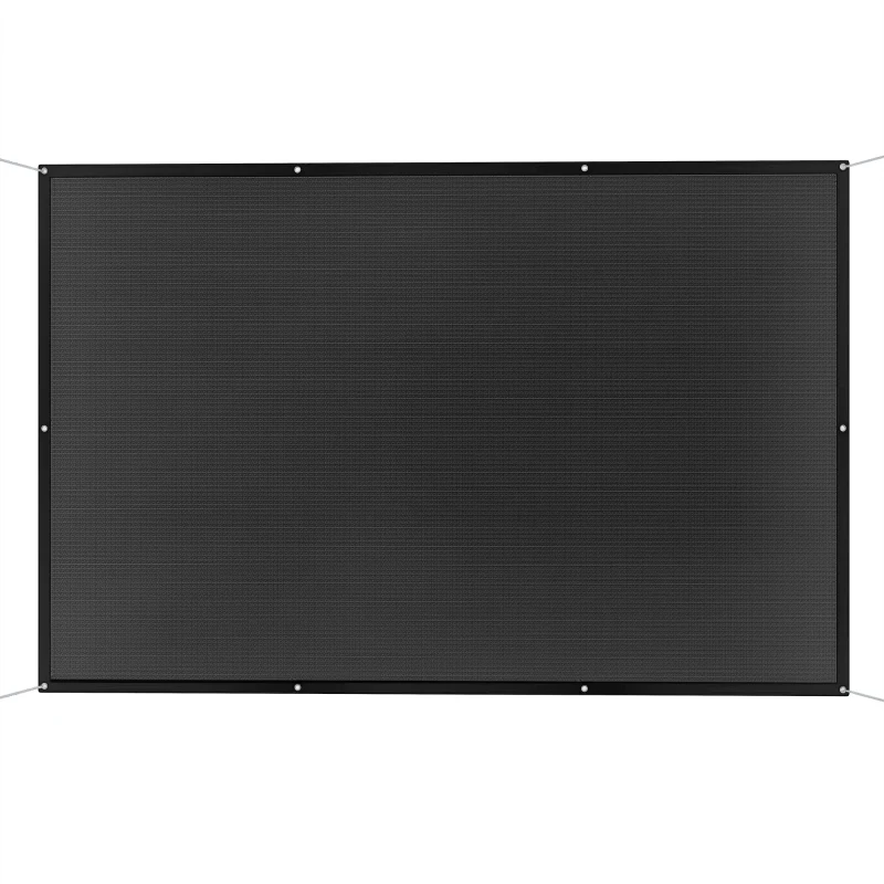 Outsunny Voile d'ombrage rectangulaire 3 x 2 m toile ombrage avec protection UV pour patio jardin terrasse extérieur balcon, noir