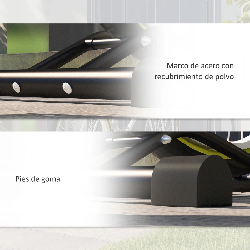 SPORTNOW Aparcamiento para Bicicletas Vertical y Horizontal con Ganchos Ajustables para Bicicletas de 24-29 Pulgadas y 700 C Negro