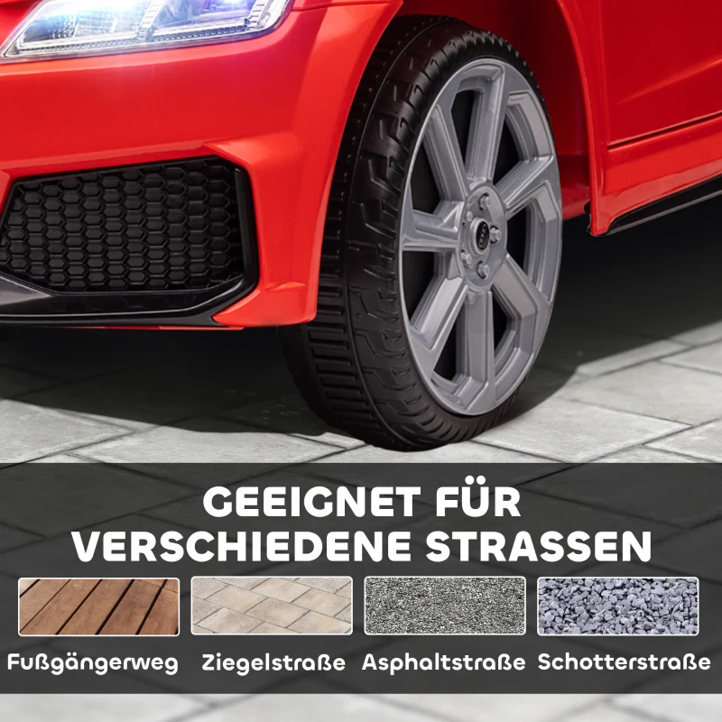 HOMCOM Kindervoertuig afstandsbediening elektrische auto MP3 3-6 jaar PP rood(m-7)