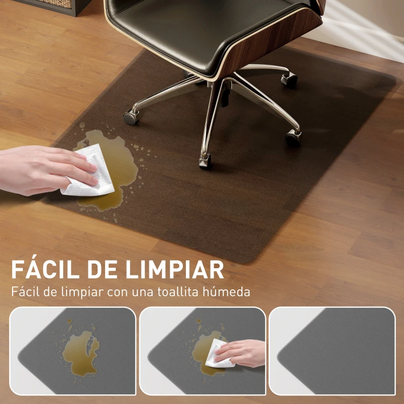 HOMCOM Alfombrilla Protectora para Suelos Alfombrilla para Silla de Oficina para Suelo Enmoquetado 90x120 cm Negro