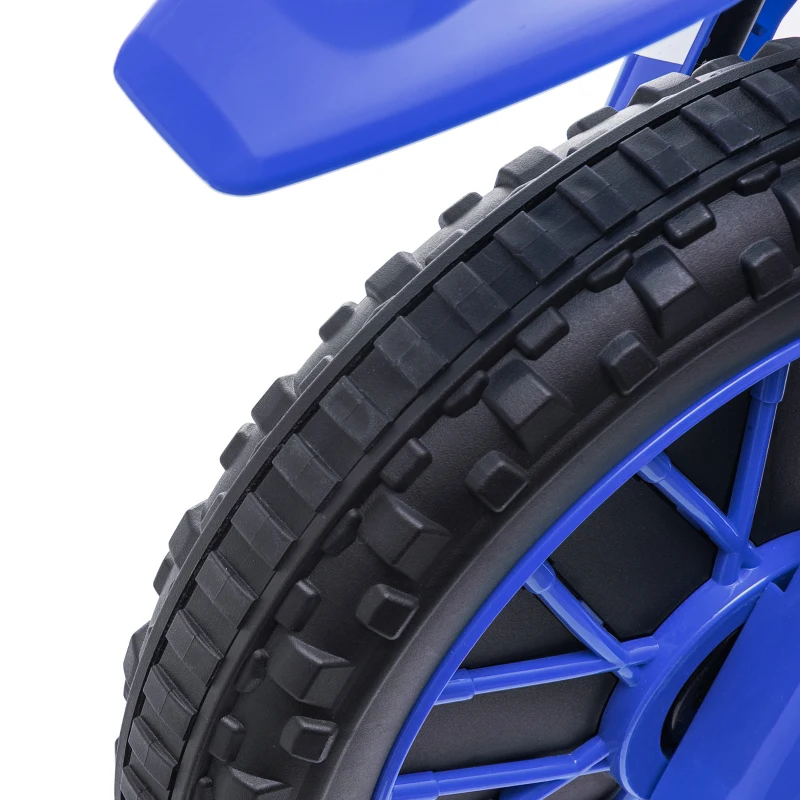 HOMCOM kindermotorfiets, elektrische motorfiets, 45 minuten rijtijd, met trainingswielen, vanaf 3 jaar, blauw+wit, 106,5 x 51,5 x 68 cm