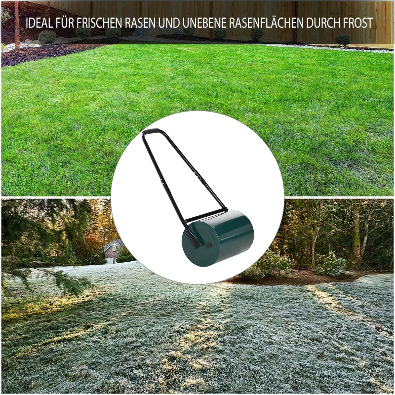Outsunny gazonrol met U-handvat 30 cm 30 L metaal(m-4)