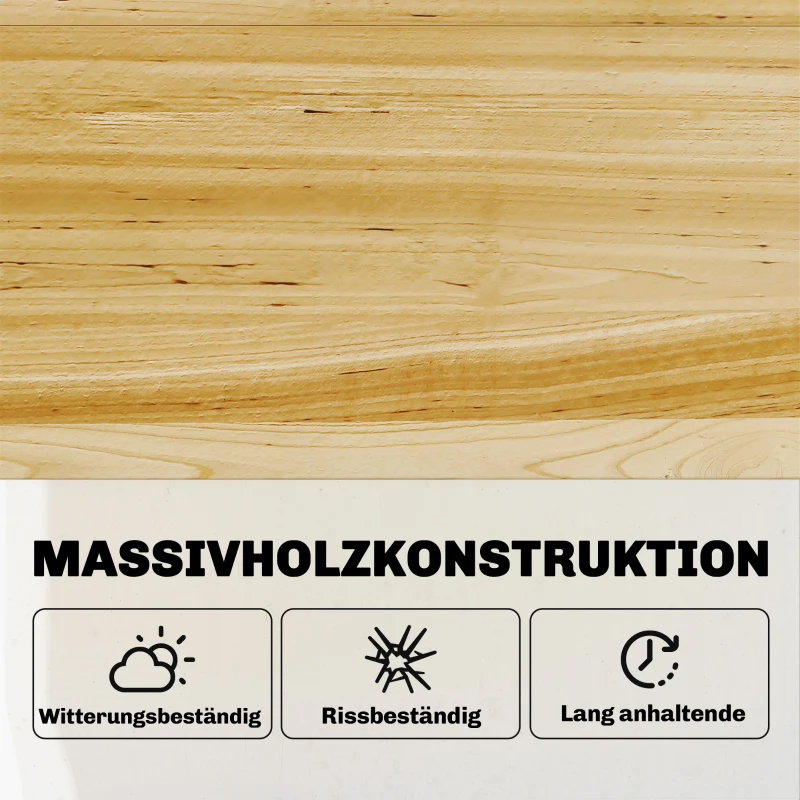 Outsunny Verhoogd plantenbed met kasopzet van hout, plantenbak met opklapbare deksel, plank, voering, ergonomisch