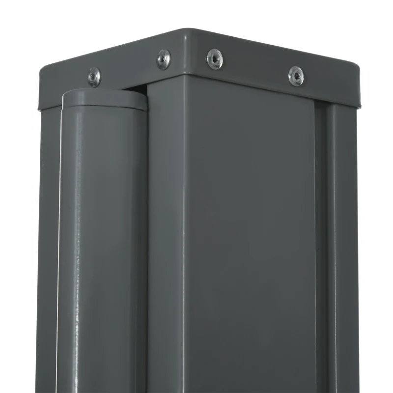 Outsunny Toldo Lateral Retráctil 300x160cm Pantalla Enrollable Mampara de Privacidad y Protección Solar para Balcón Terraza Crema