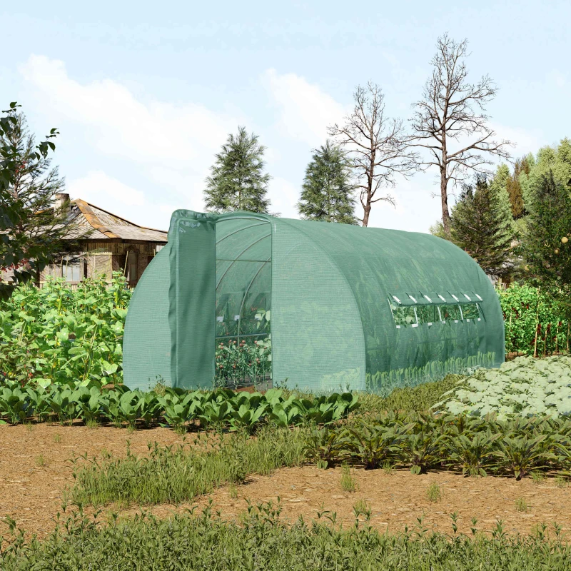 Foliekas 18 m² kweekkas tomatenkas met raam gaasfolie