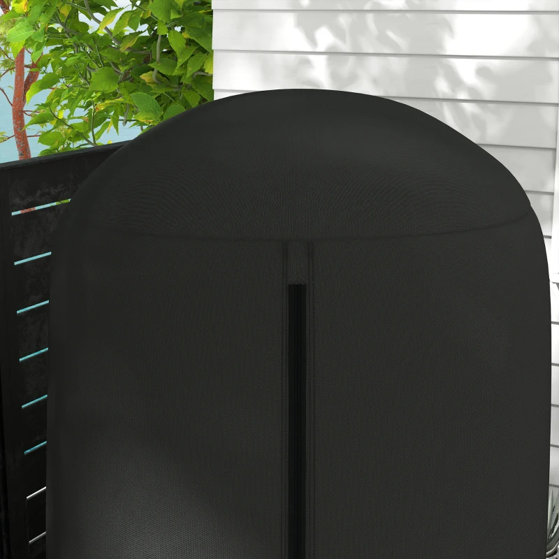 Outsunny Beschermhoes voor hangstoel, waterdicht, stofdicht, polyester, Ø128 x 190 cm, zwart
