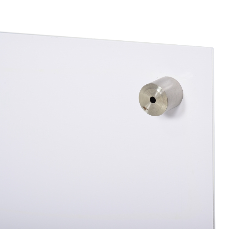 Vinsetto kalenderbord glasplaat met 4 glasclip markers gum aluminium pennenhouder magneetbord voor maandplanning magnetische weekplanner planbord wit 90 x 60 x 0,2 cm