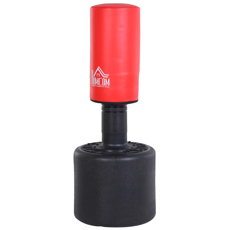 HomCom sac de box, inaltime reglabila 145-172cm, rosu, negru | AOSOM RO