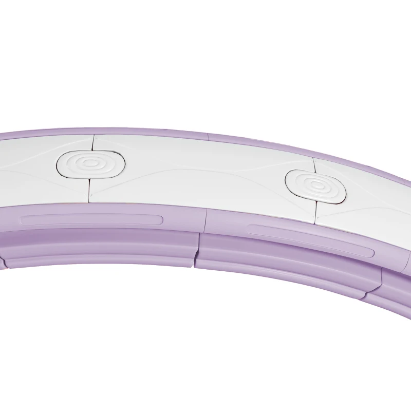SPORTNOW Hula hoop cerceau avec picots de massage ajustable 76-113 cm de tour de taille 16 segments amovibles 139x4,5cm violet