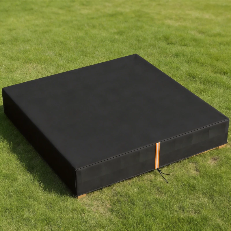 AIYAPLAY Sandbox Cover, Square Sandpit Cover Waterproof Dustproof UV Protection, Sandbox Canopy with Drawstring and Elastic Band