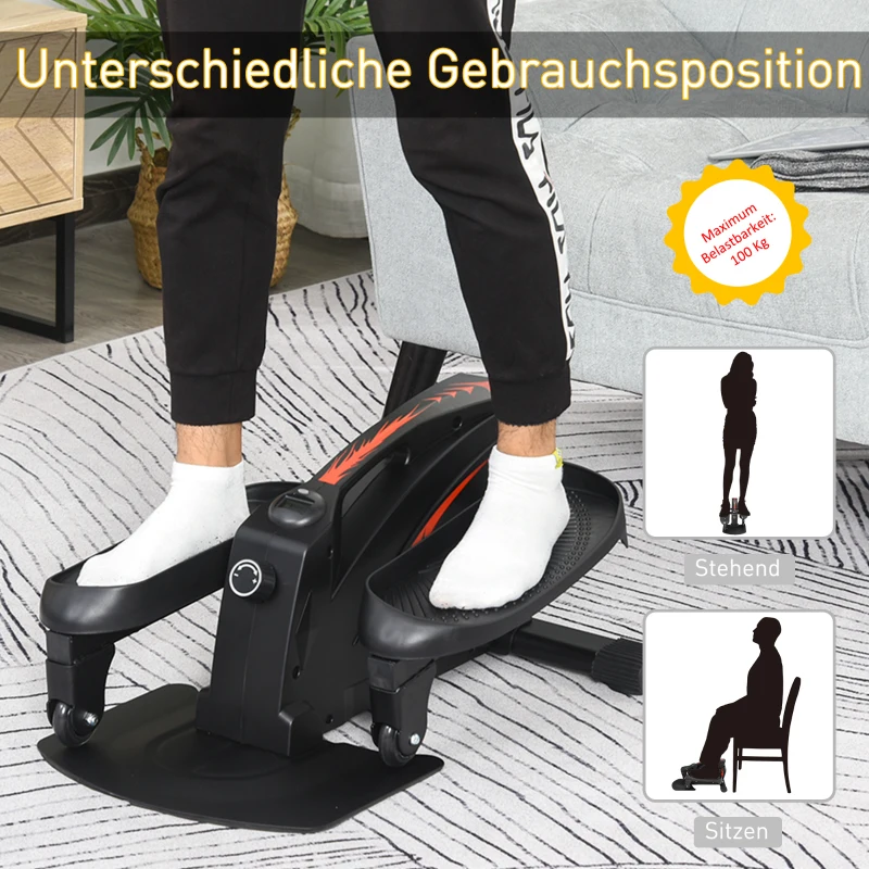 HOMCOM Mini stepper met LCD-monitor