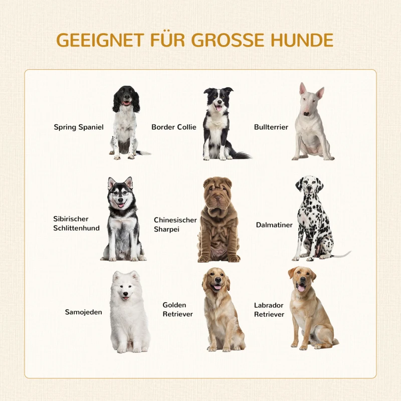 PawHut hondenkooi, dierenkooi met tafelblad, hondenhok, kennel, wit(m-4)