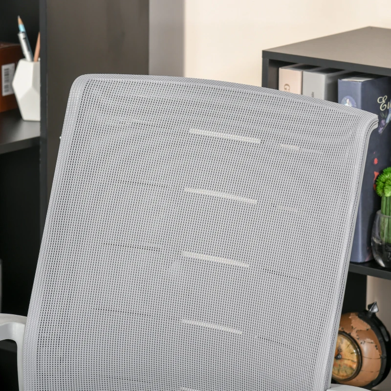 Vinsetto Chaise de Bureau Fauteuil de Bureau Ergonomique Hauteur réglable pivotante 360° revêtement Maille Gris