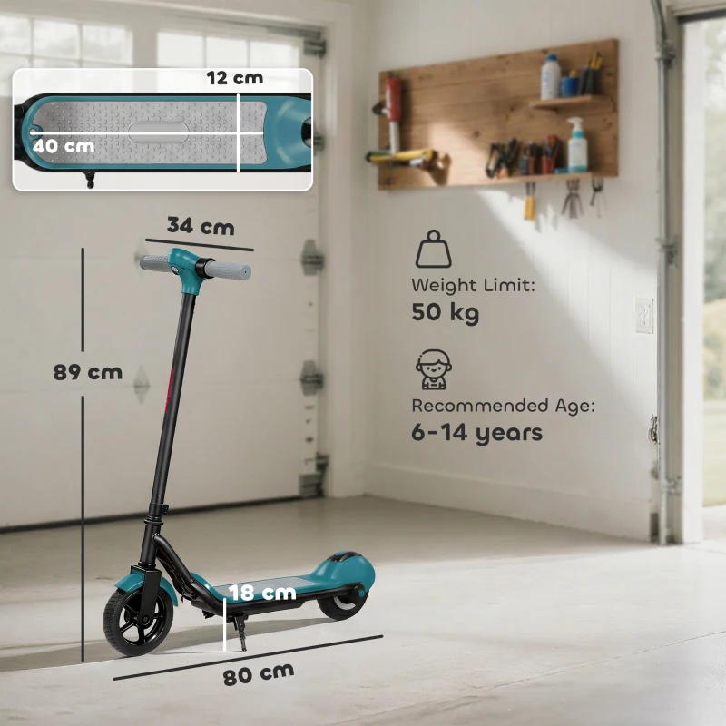 SPORTNOW Electric Scooter for Kids, with LED Display, Green