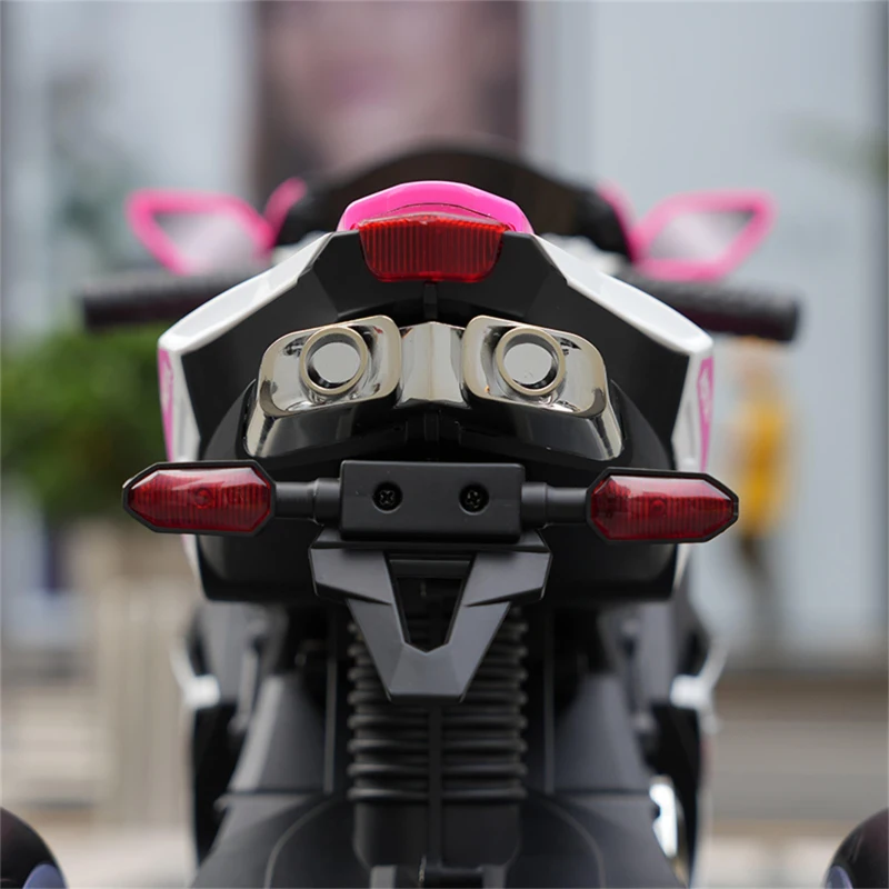 Moto elettrica per bambini, ruote luminose, marcia avanti/indietro e indicatore della batteria in tempo reale, 78,1x40,6x51,5 cm, Rosa