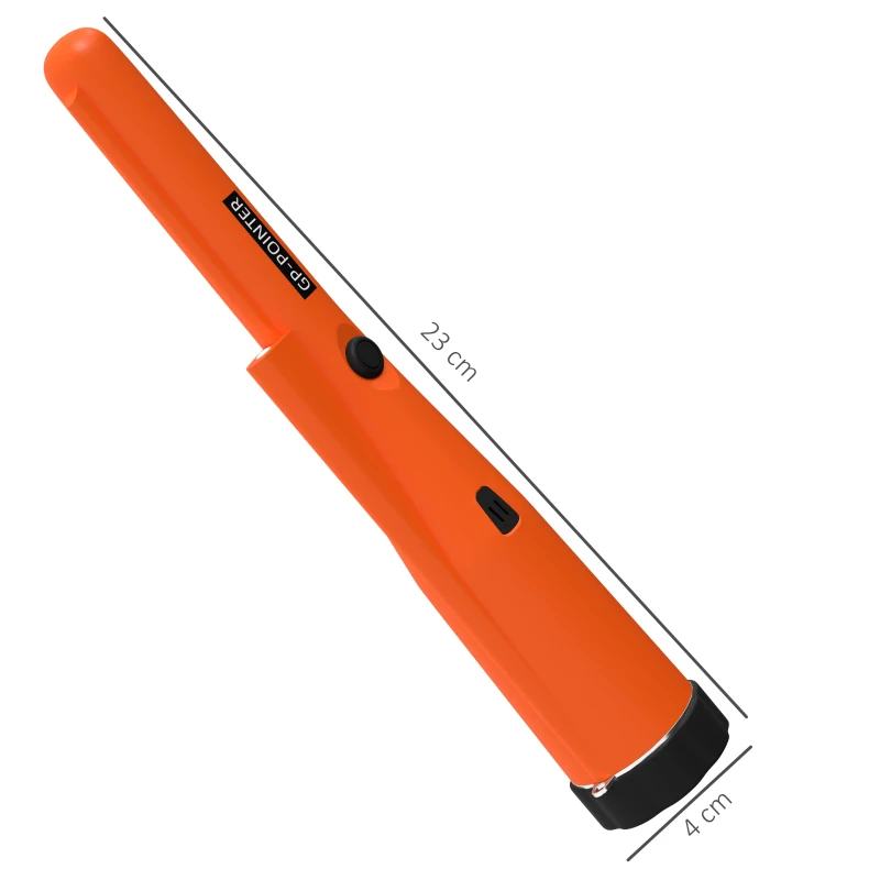 Outsunny Metaaldetector voor Volwassenen, Draagbaar Detectieapparaat met LED-indicator, Waterdicht Draadloos Metaaldetectieapparaat Oranje
