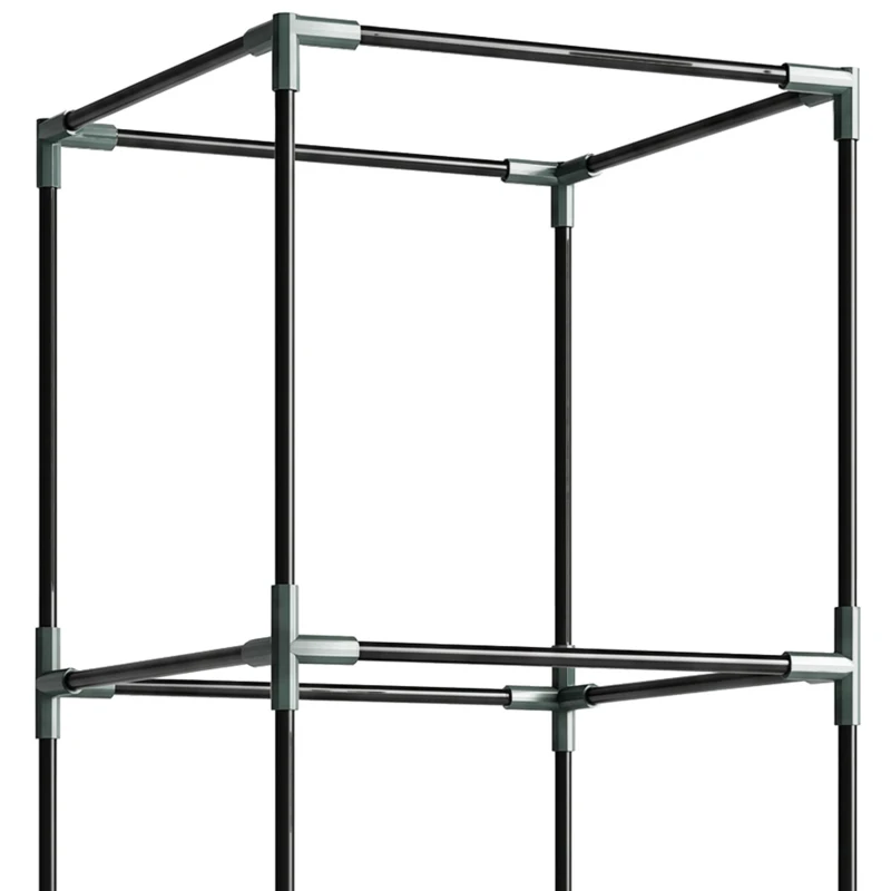 Outsunny Verhoogde plantenbak met klimrek, plantenbak met klimsteun, open bodem, weerbestendig, 61 cm x 61 cm x 140 cm, groen
