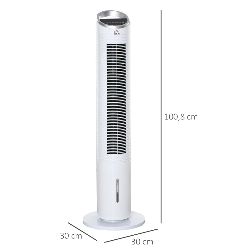 HOMCOM Rafraîchisseur d'air 4 en 1-oscillant-timer, 3 modes, 3 vitesses - télécommande 2 blocs réfrigérants