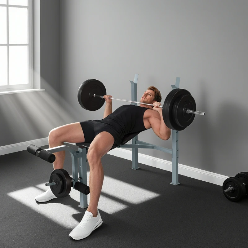 HOMCOM Multitrainingsbank halterbank inclinebank gym fitness fitnessapparaat